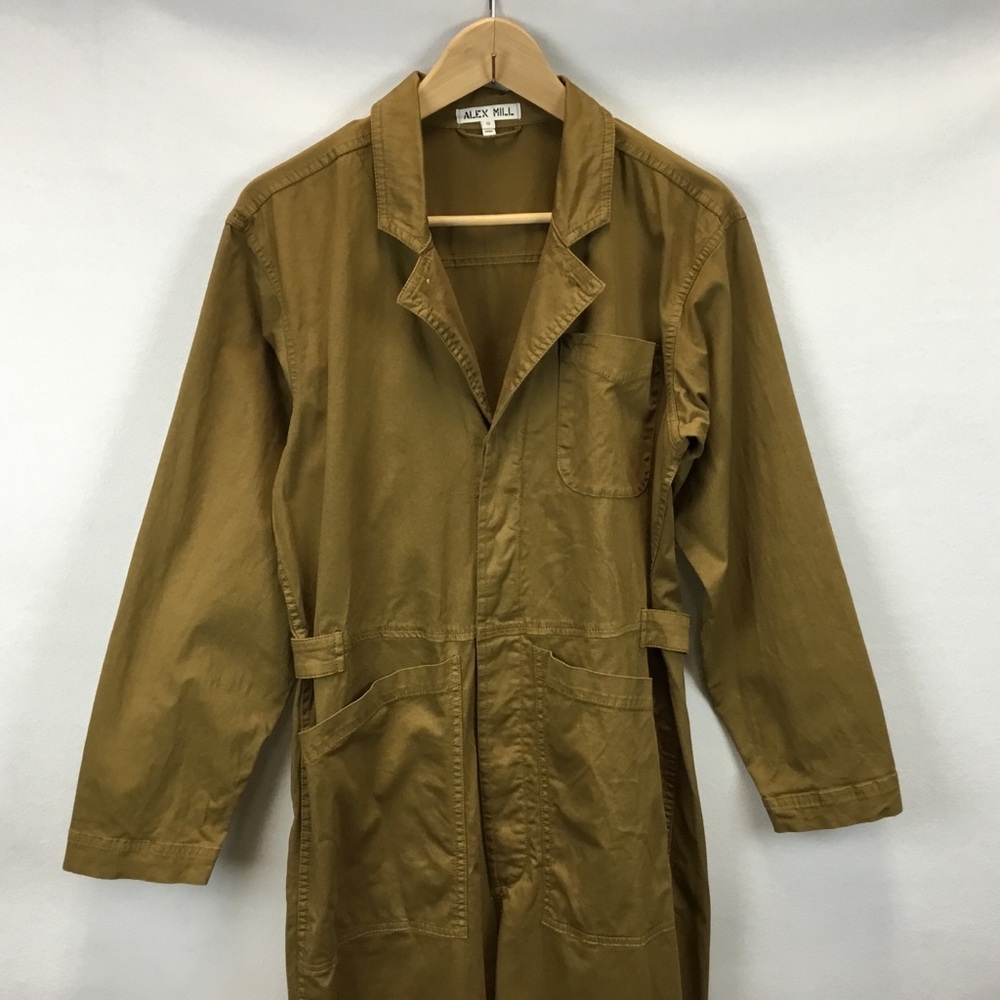Alex Mill Women's Mustard Brown Utility Jumpsuit - Picture 7 of 14